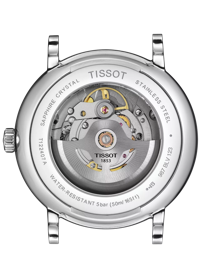 Back view of the watch case Tissot Carson Premium Powermatic 80
