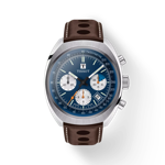 Vue de face de la montre Tissot Heritage 1973 avec ombre