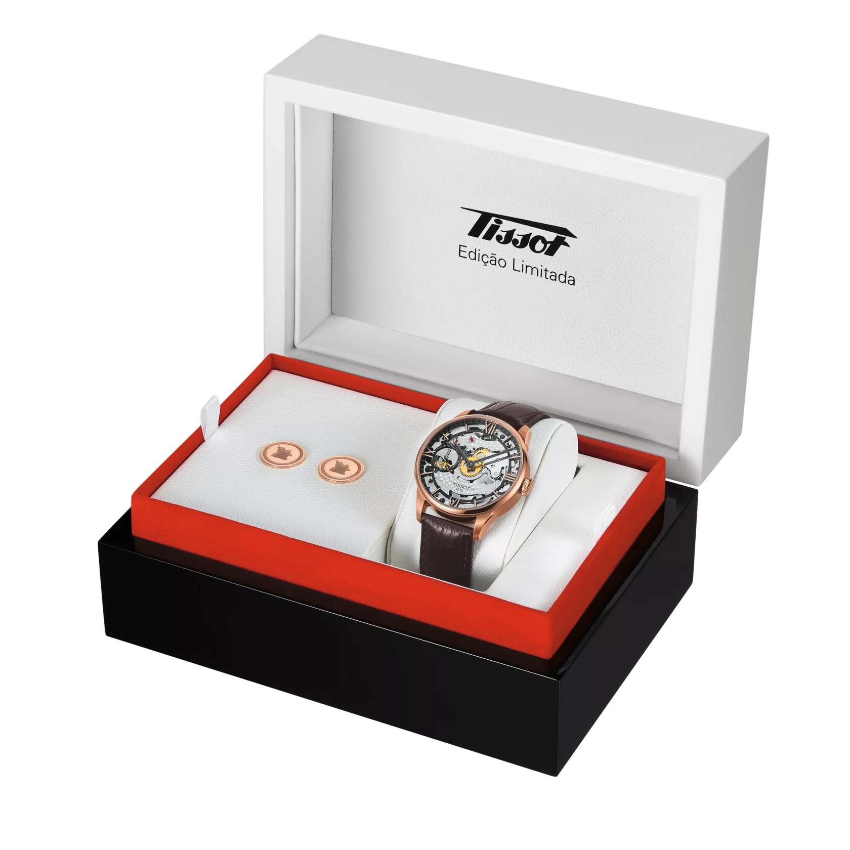 Presentation box of the watch Tissot Chemin des Tourelles Squelette Mechanical