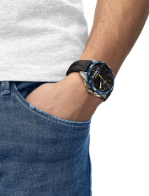 Simulation of the watch Tissot T-Touch Connect Solar Jungfraubahn Swiss Edition on a wrist
