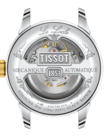 Back view of the watch case Tissot Le Locle Powermatic 80