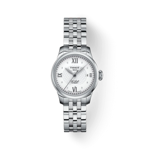 Front view of the watch Tissot Le Locle  Automatic  Lady with shadow