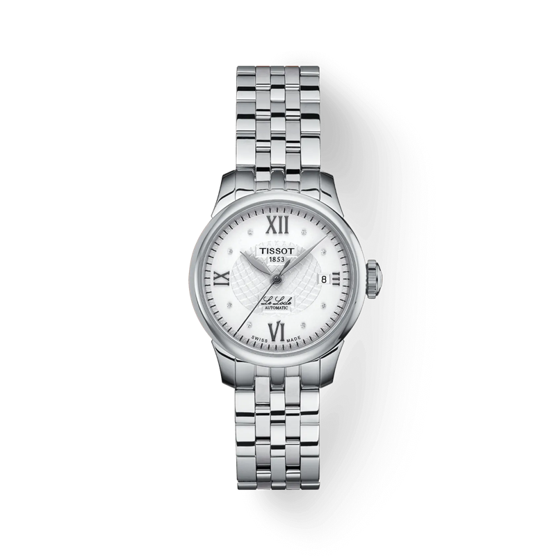 Front view of the watch Tissot Le Locle Automatic 25mm with shadow