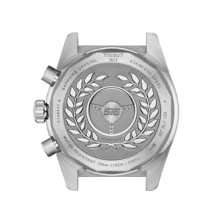 Back view of the watch case Tissot PR516 Chronograph