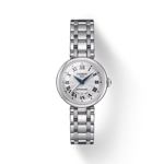 Vue de face de la montre Tissot Bellissima Automatic avec ombre