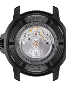 Back view of the watch case Tissot Seastar 2000 Professional Powermatic 80