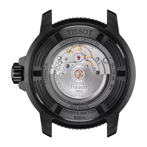 Back view of the watch case Tissot Seastar 2000 Professional Powermatic 80