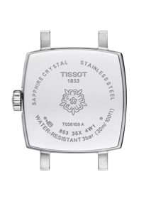 Back view of the watch case Tissot Lovely Square