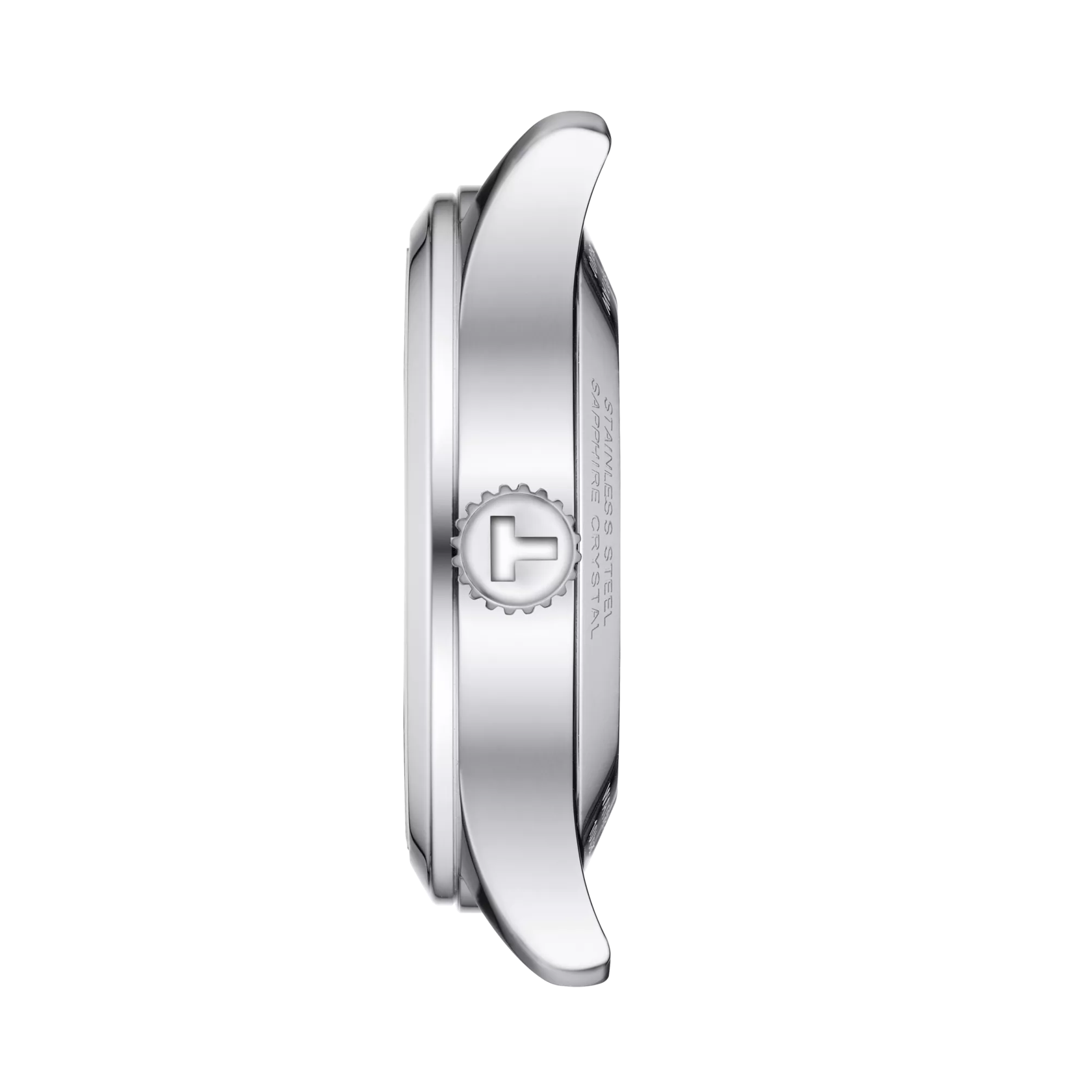 Profile view of the watch case Tissot Gent XL Swissmatic