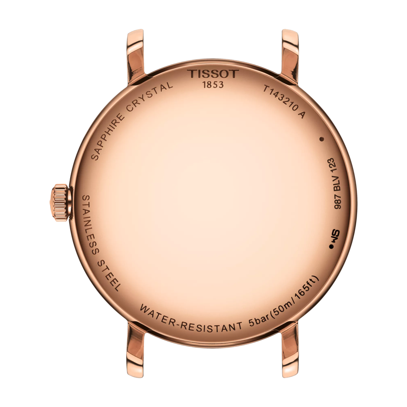 Back view of the watch case Tissot Everytime 34mm