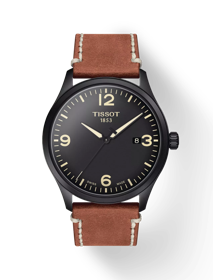 Front view of the watch Tissot Gent XL with shadow
