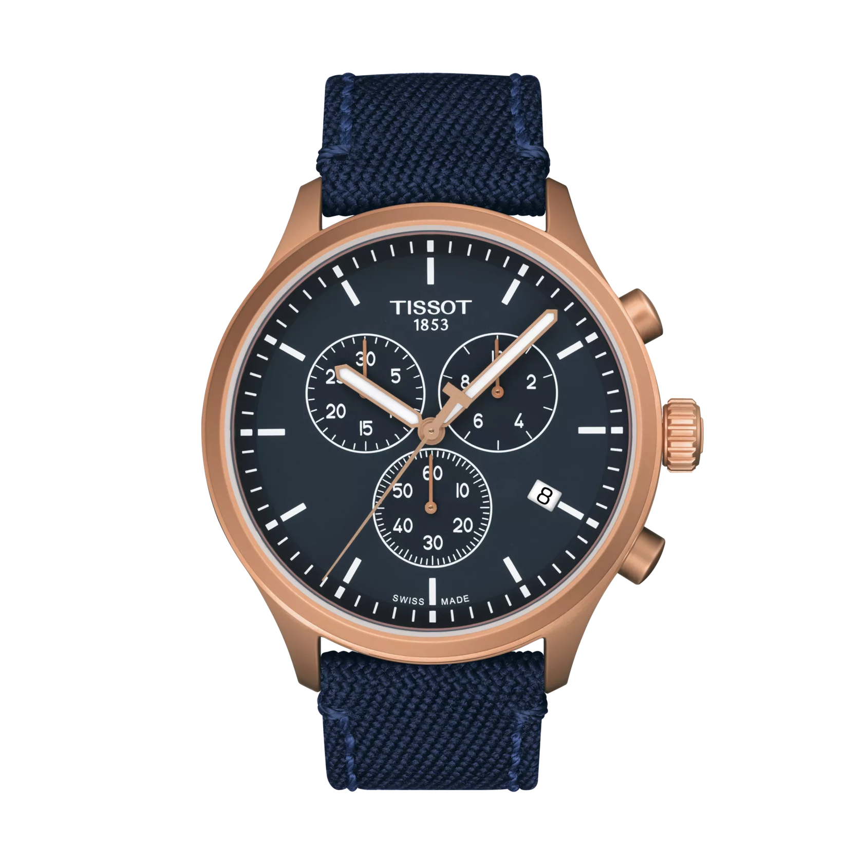 Front view of the watch Tissot Chrono XL