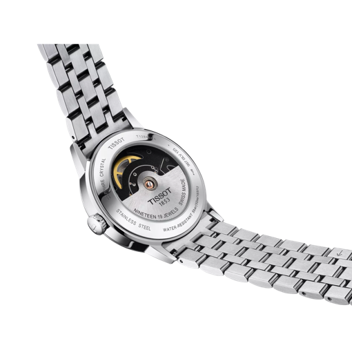 Vue arrière du boîtier de la montre Tissot Classic Dream Swissmatic