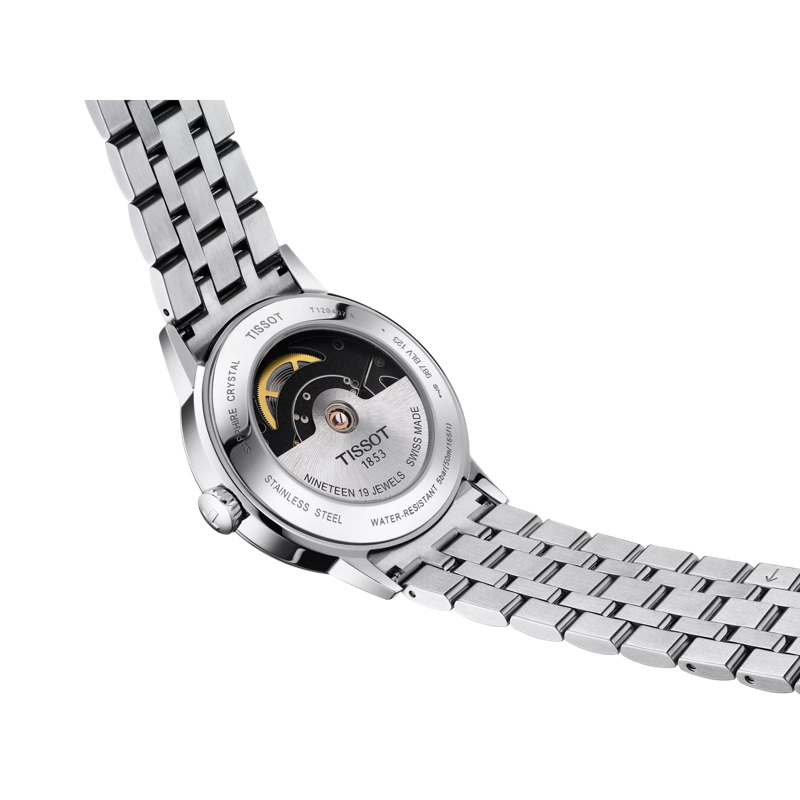Vue arrière du boîtier de la montre Tissot Classic Dream Swissmatic