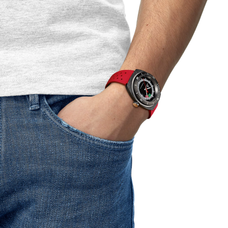Simulation of the watch Tissot Sideral S Powermatic 80 on a wrist