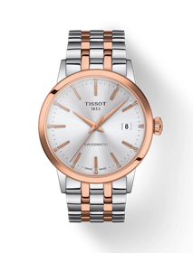 Vue de face de la montre Tissot Classic Dream Swissmatic avec ombre