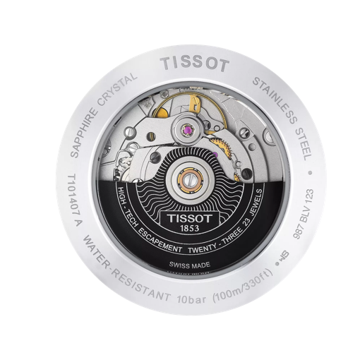 Vue arrière du boîtier de la montre Tissot PR 100 Powermatic 80