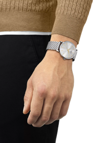 Simulation of the watch Tissot Everytime 40mm on a wrist