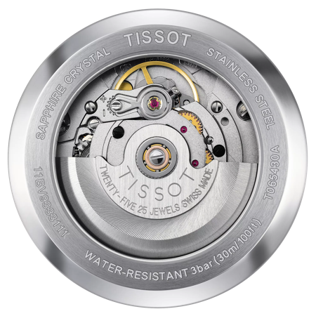 Back view of the watch case Tissot Automatics III