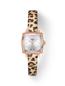มุมมองด้านหน้าของนาฬิกา Tissot Lovely พร้อมเงา
