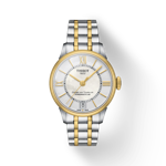 Vue de face de la montre Tissot Chemin des Tourelles Powermatic 80 Lady avec ombre