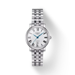 Vue de face de la montre Tissot Carson Premium Automatic lady avec ombre