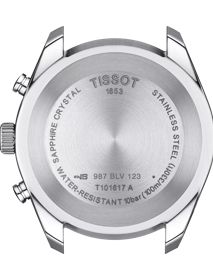 Back view of the watch case Tissot PR 100 Sport Gent Chronograph