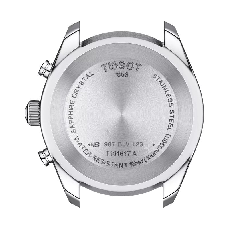 Back view of the watch case Tissot PR 100 Sport Gent Chronograph