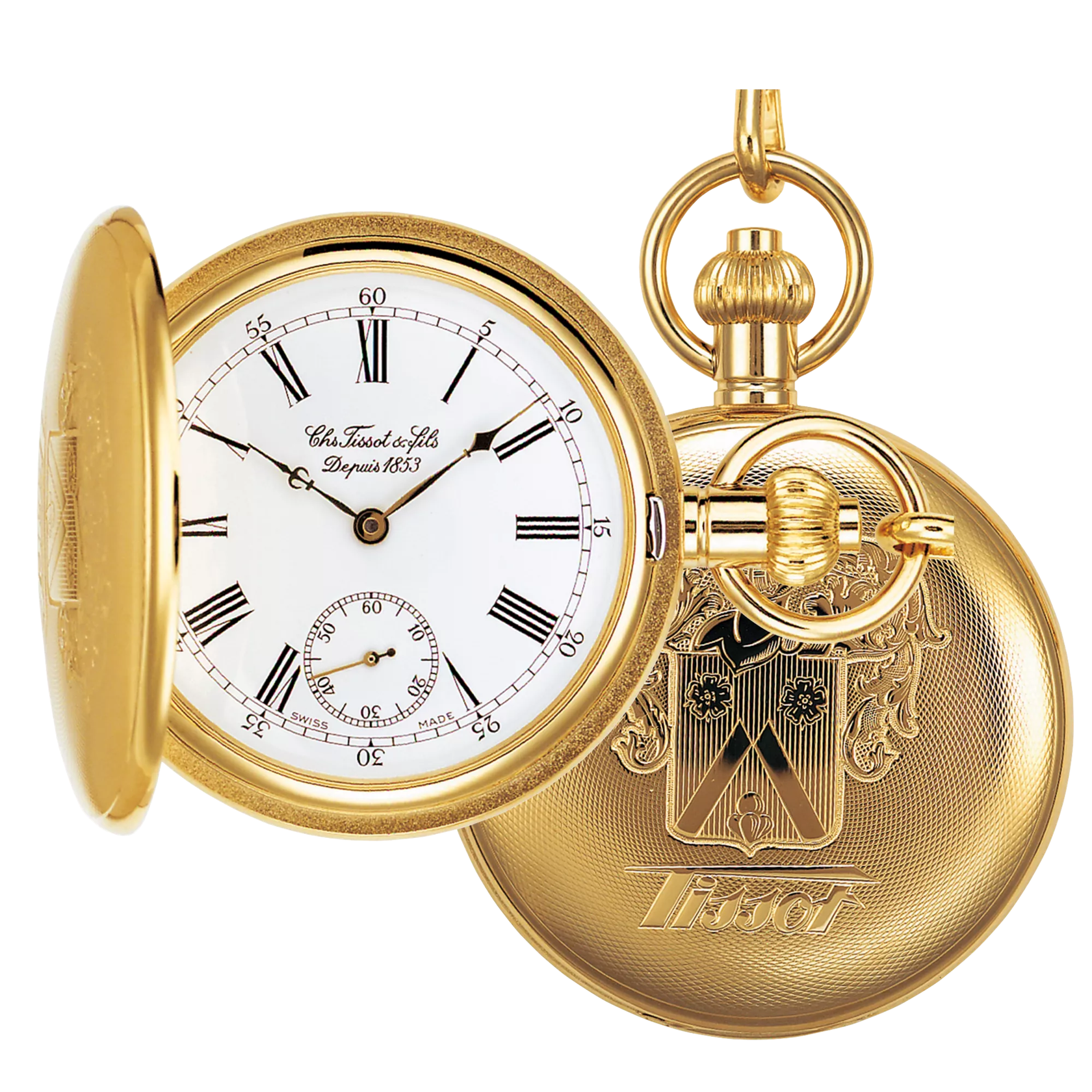 Vue de face de la montre Tissot Savonnette Mechanical