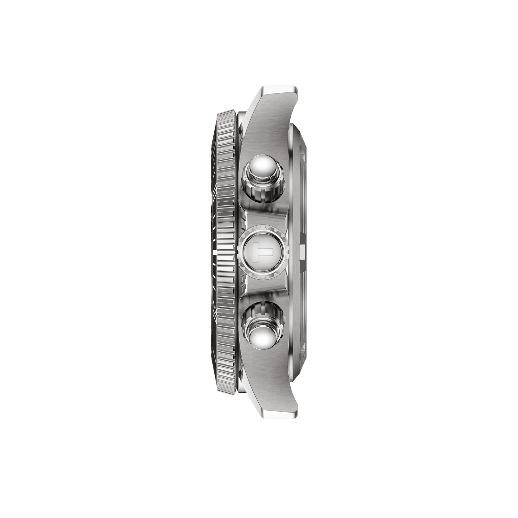 Profile view of the watch case Tissot Seastar 1000 Quartz Chronograph 38mm