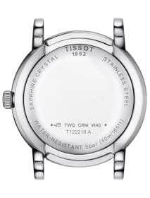 Back view of the watch case Tissot Carson Premium Lady