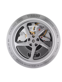 Vue arrière du boîtier de la montre Tissot T-Race Automatic Chronograph
