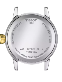 Back view of the watch case Tissot Classic Dream Lady