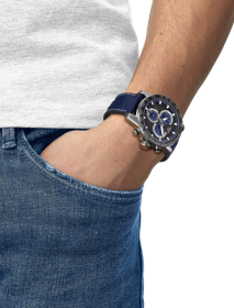 Simulation of the watch Tissot Supersport Chrono on a wrist