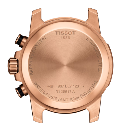 Back view of the watch case Tissot Supersport Chrono