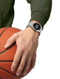 Simulation of the watch Tissot PRX Digital on a wrist
