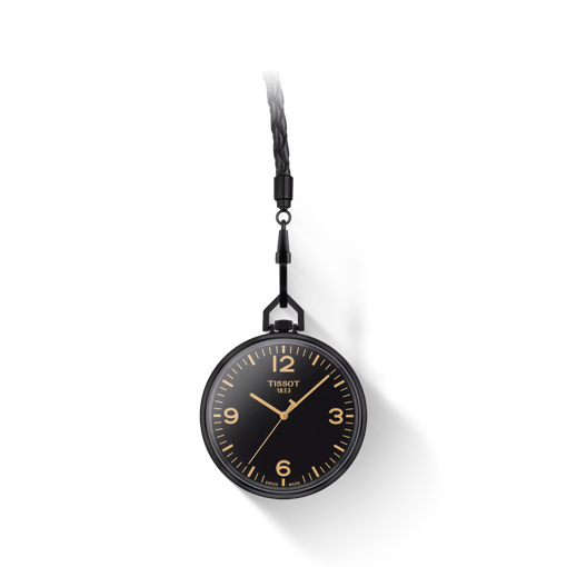 Front view of the watch Tissot Lepine with shadow