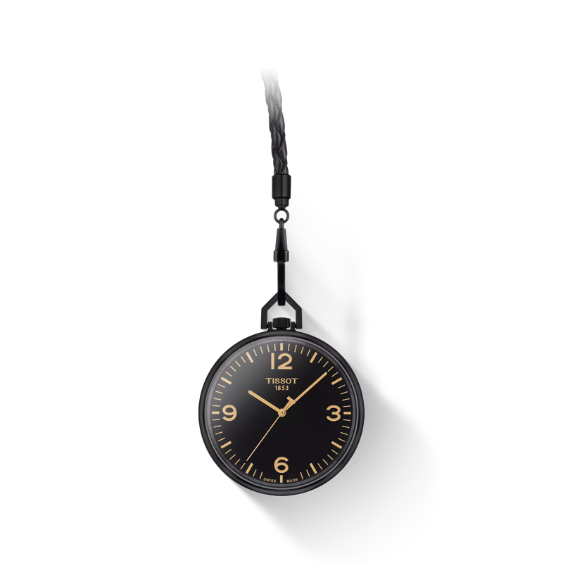 Front view of the watch Tissot Lepine with shadow