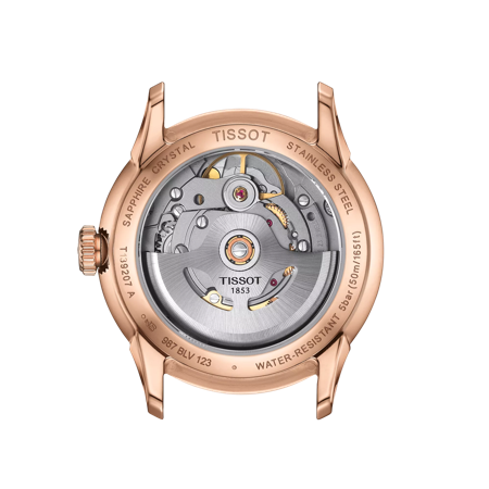 Back view of the watch case Tissot 杜魯爾系列自動款34mm