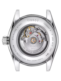 Back view of the watch case Tissot T-My Lady Automatic 18K Gold bezel
