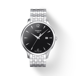Front view of the watch Tissot Tradition 42mm with shadow