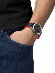 Simulation of the watch Tissot PR 100 Vuelta on a wrist