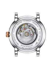 Back view of the watch case Tissot Carson Premium Automatic Lady