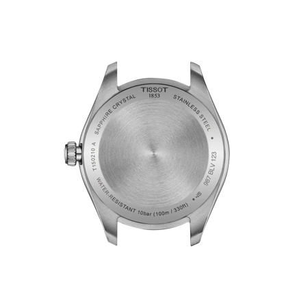 Back view of the watch case Tissot PR 100 Quartz 34mm