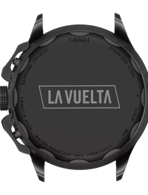 Vista posterior de la caja del reloj Tissot T-Race Cycling Vuelta 2023