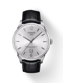 Vue de face de la montre Tissot Chemin des Tourelles Powermatic 80 avec ombre