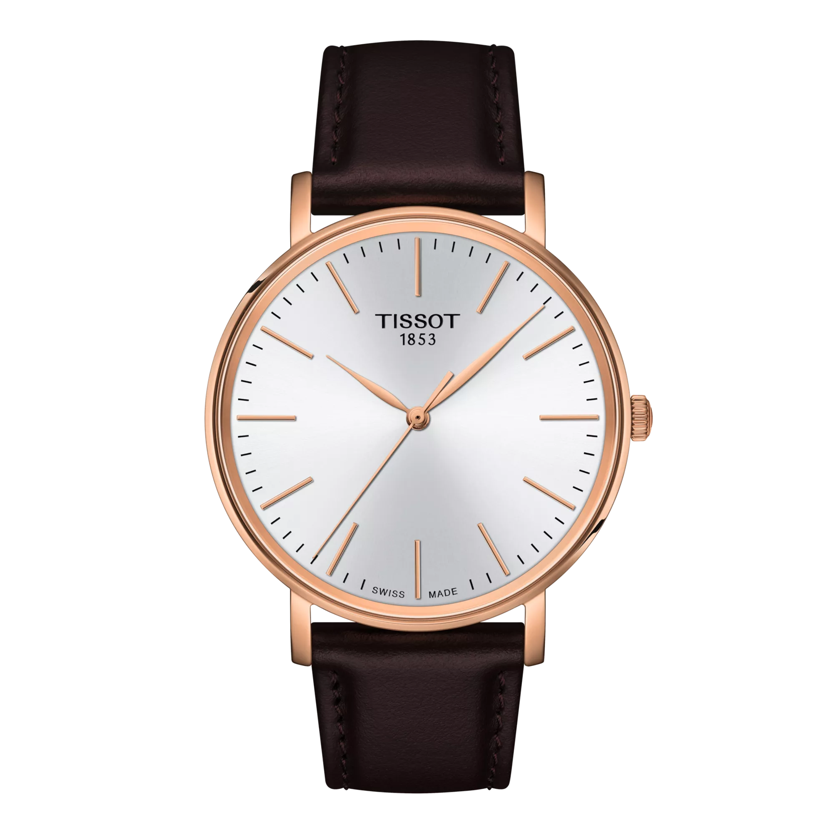 Front view of the watch Tissot Everytime 40mm
