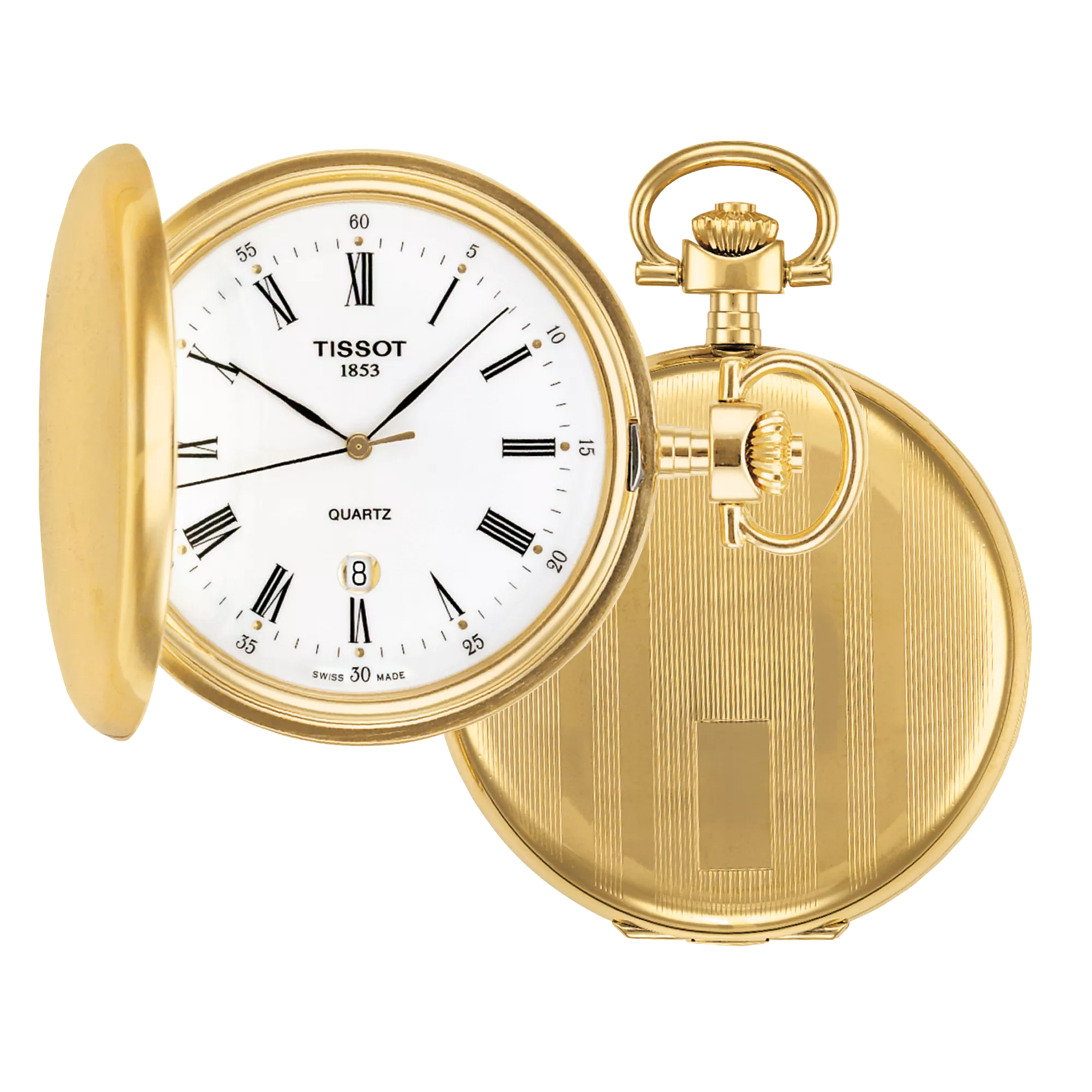 Vista frontal del reloj Tissot Savonnette