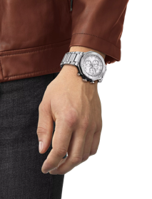 Simulation of the watch Tissot T-Race Chronograph on a wrist