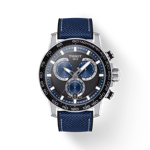 Front view of the watch Tissot Supersport Chrono with shadow